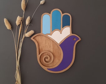 Hamsa hand wall hanging, Hand of Fatima wall decor