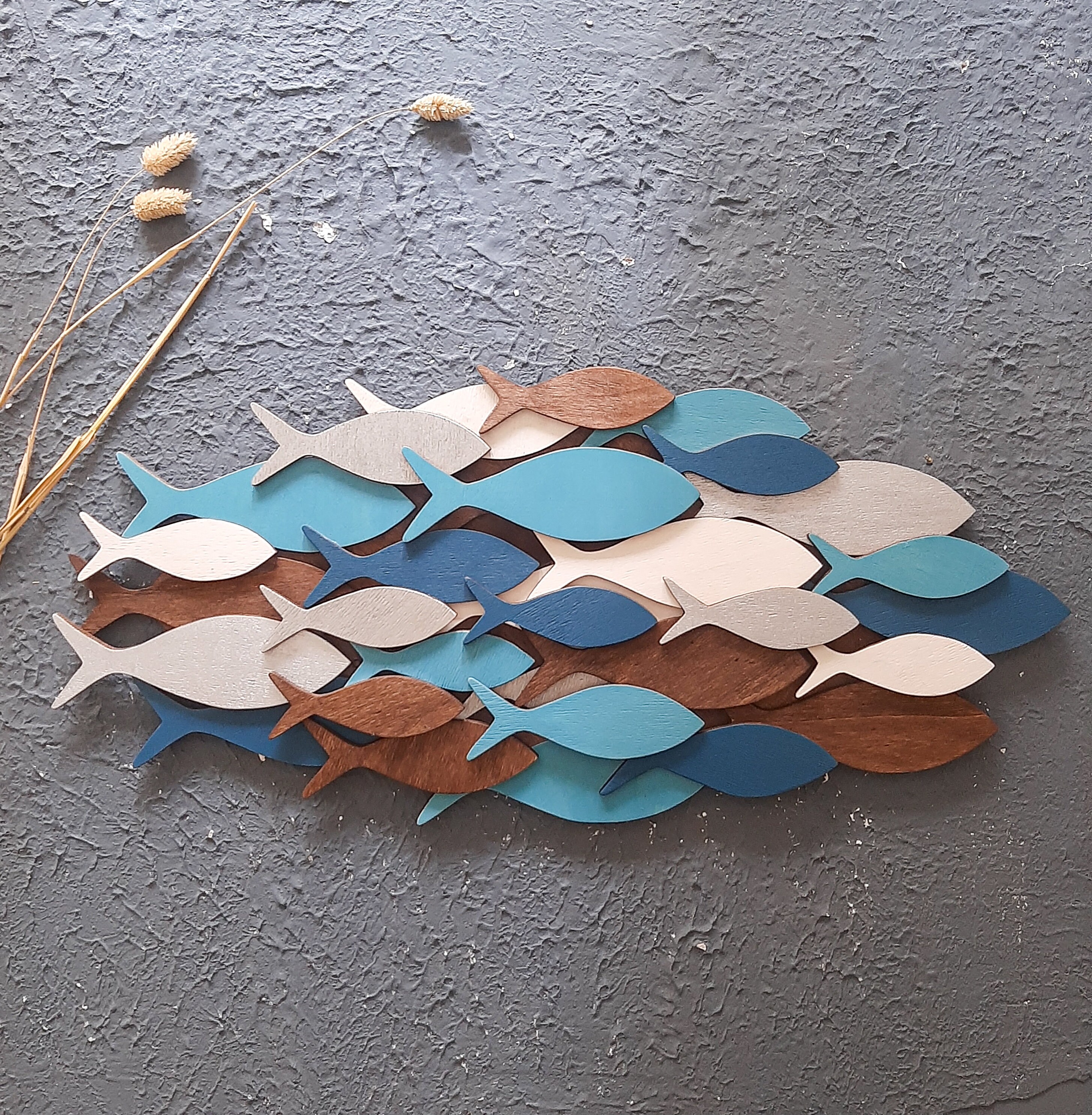 Handmade Wooden Fish Wall Art: Coastal Modern Decor - Etsy
