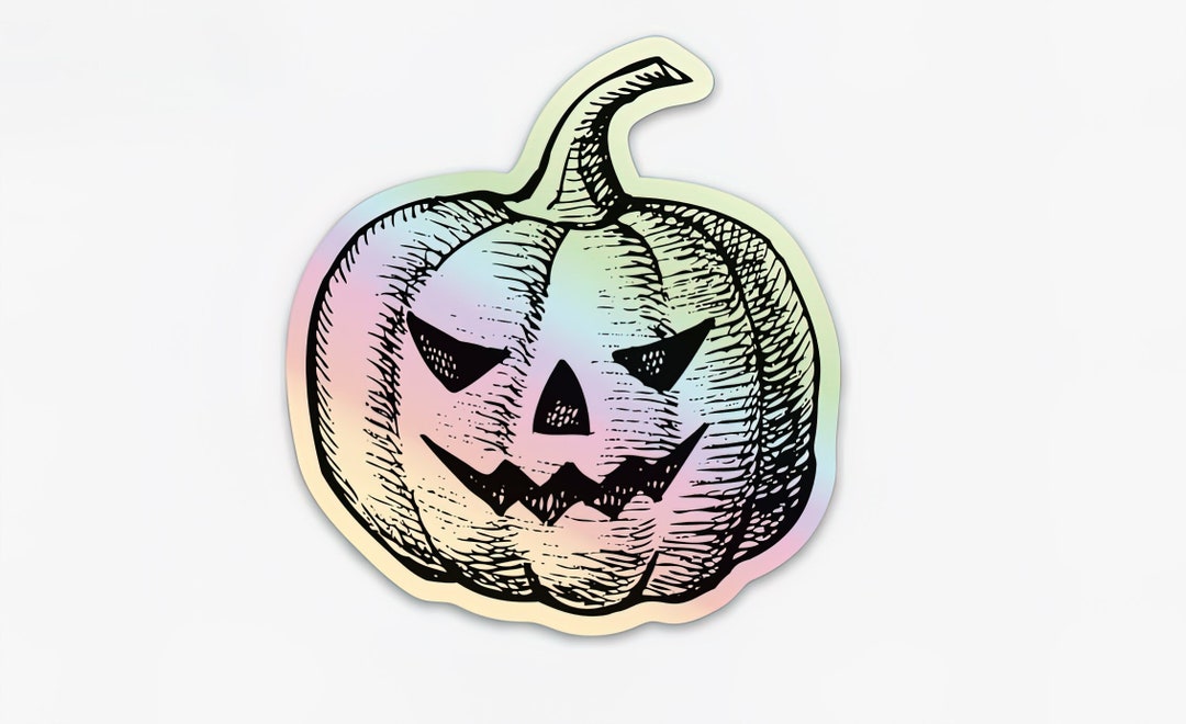 holographic-pumpkin-vinyl-sticker-halloween-sticker-hydro-flask-sticker