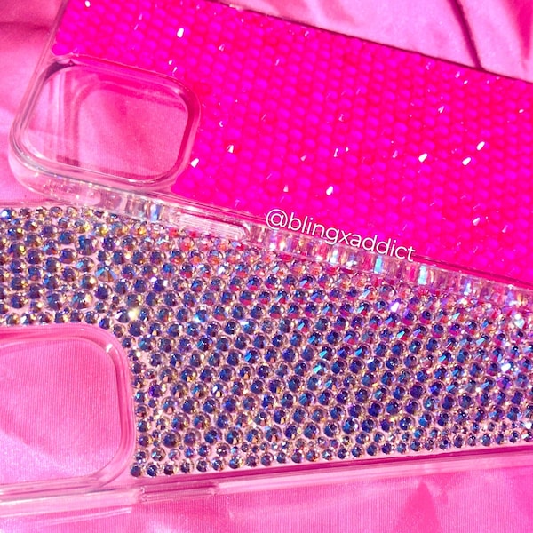 Custom Bedazzled Crystal Bling Phone Case for iPhone, Samsung Galaxy,  Google Pixel Devices