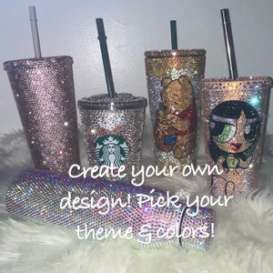 Your DESIGN| Personalized Custom Crystal Bling Cold Cup Tumbler