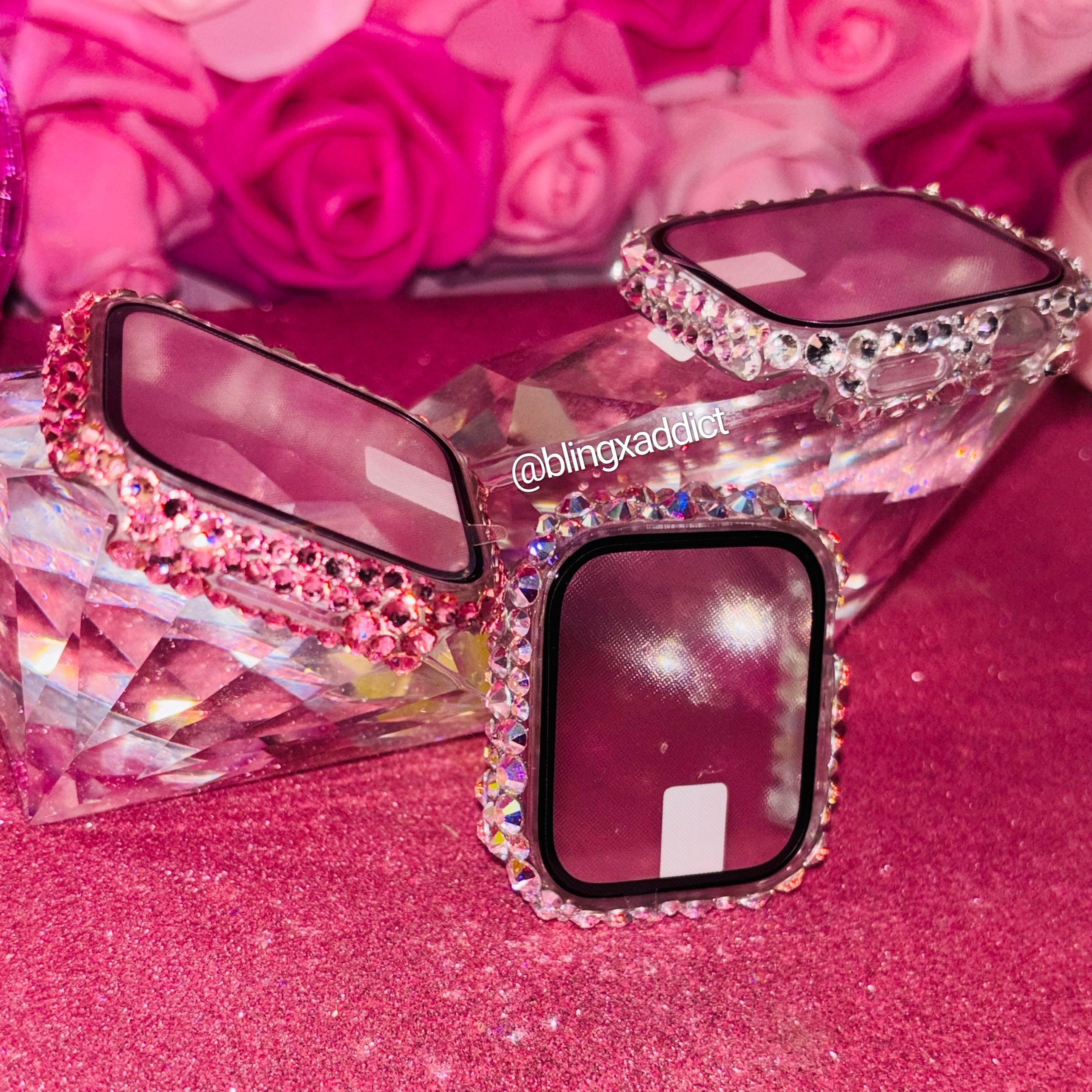 Custom Crystal Swarovski Apple Watch Cases - Etsy