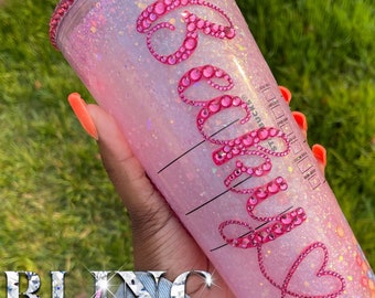 Glitter Liquid Customized Snow Globe Starbucks Tumbler Cup