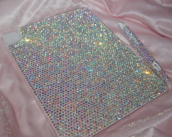 Custom Crystal Bedazzled iPad Case: Sparkly Bling Protective Cover