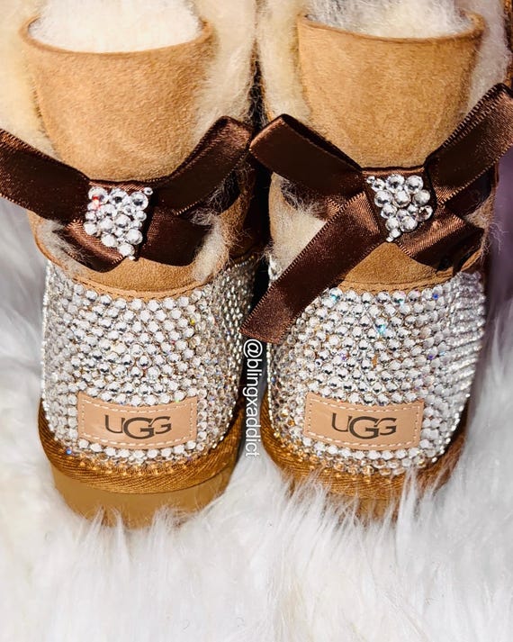 Swarovski Crystal Bling Custom UGG Bailey Bow Boots| Choose UGG