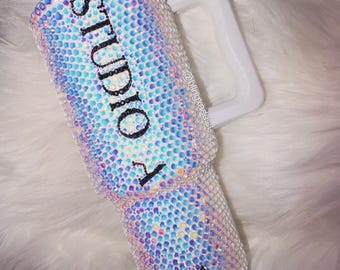 Custom Simply Modern Bling Tumbler – Personalized Rhinestone Cup | 20oz 24oz 28oz Skinny or 30oz 40oz Handle