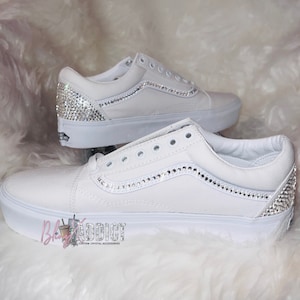 Custom SWAROVSKI Crystal Bling Vans Old Skool Sneakers for Wedding, Birthday, Gifts