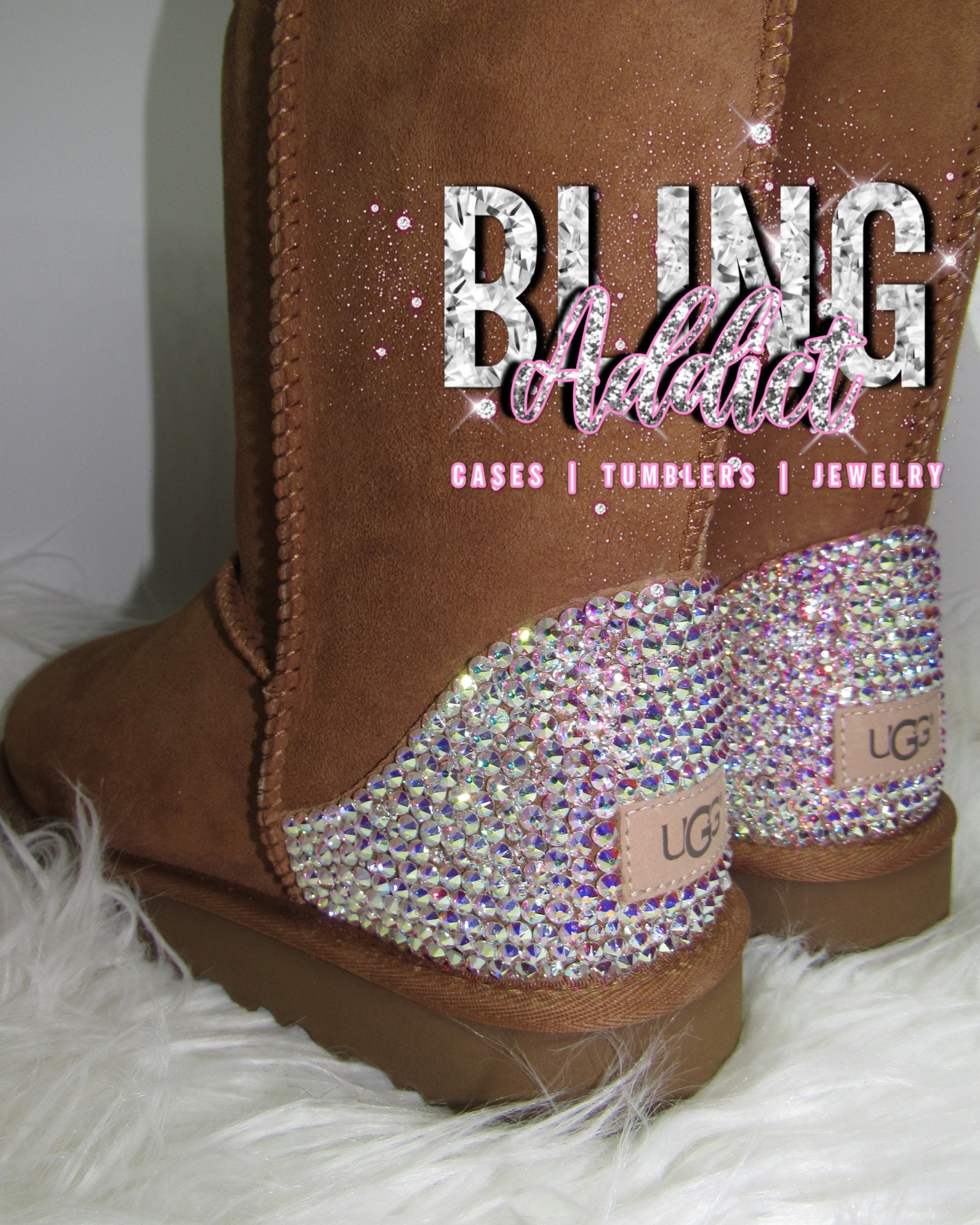Swarovski Crystal UGG Classic II Boots - Etsy Singapore