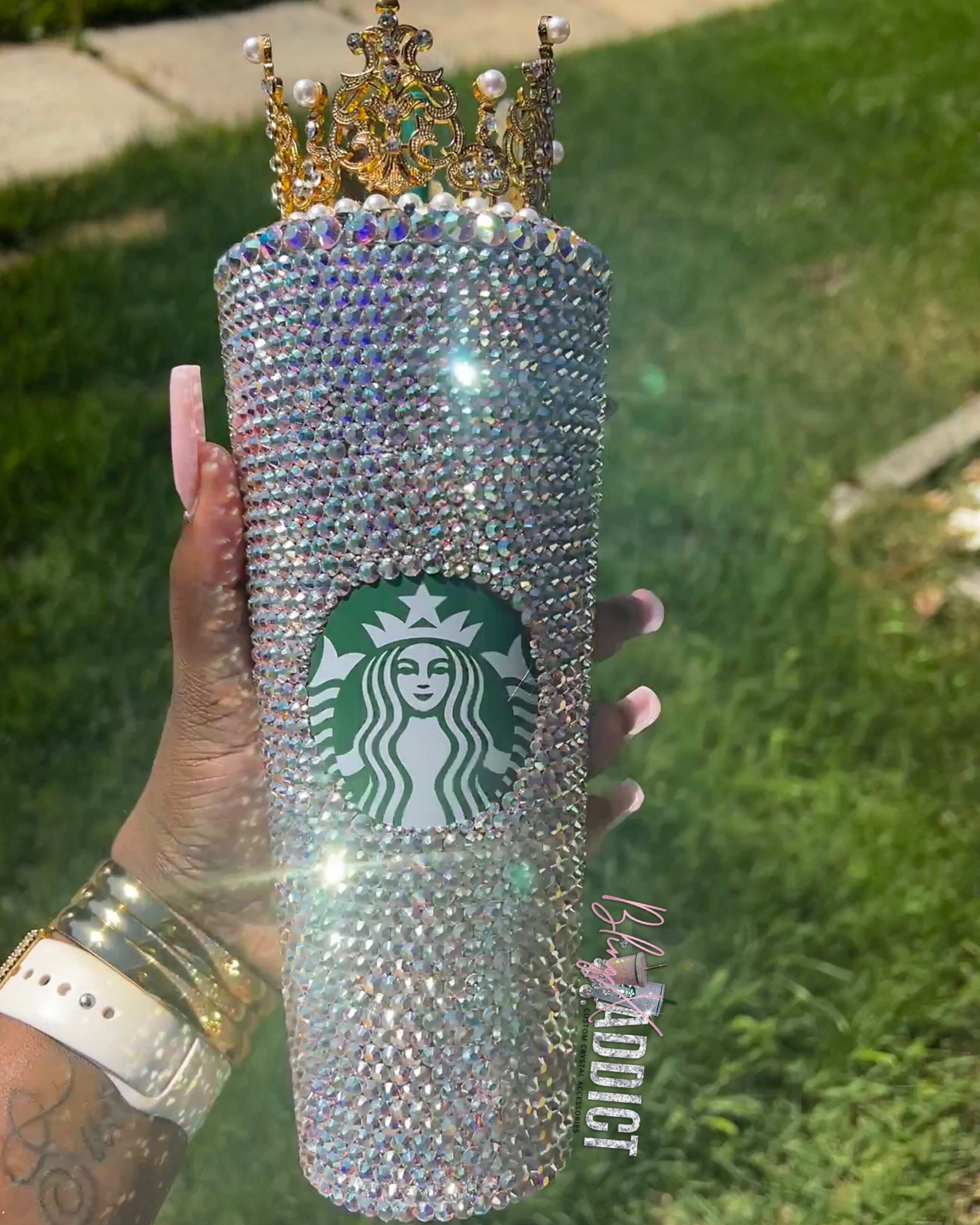 Custom Swarovski Crystal Starbucks Tumbler: 'i'm the Queen' Bling Cup - Etsy