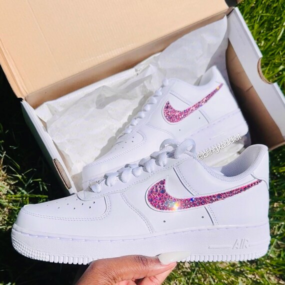 NIKE Air Force 1 Low Customised \'Swarovski\' Sneakers Size 12 NWOB NIKE Air Force 1 Low Customised  main image 3