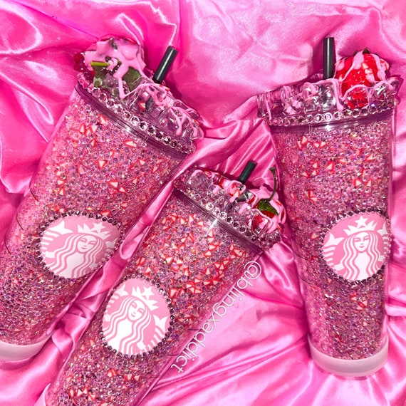 Strawberry Crush Crystal Craze Pink Starbucks Tumbler 