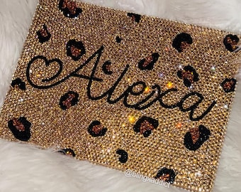 Crystal My Spots Custom Bedazzled Leopard MacBook Case: Luxury Rhinestone Bling Laptop Shell