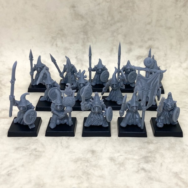 Cave goblins with spears | 28mm miniatures