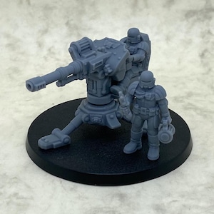 Agentes de la ley con plataforma de armas pesadas / miniaturas de 28 mm