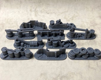Barricades for Gaslands, Dark Future, Car Wars | 20mm miniatures