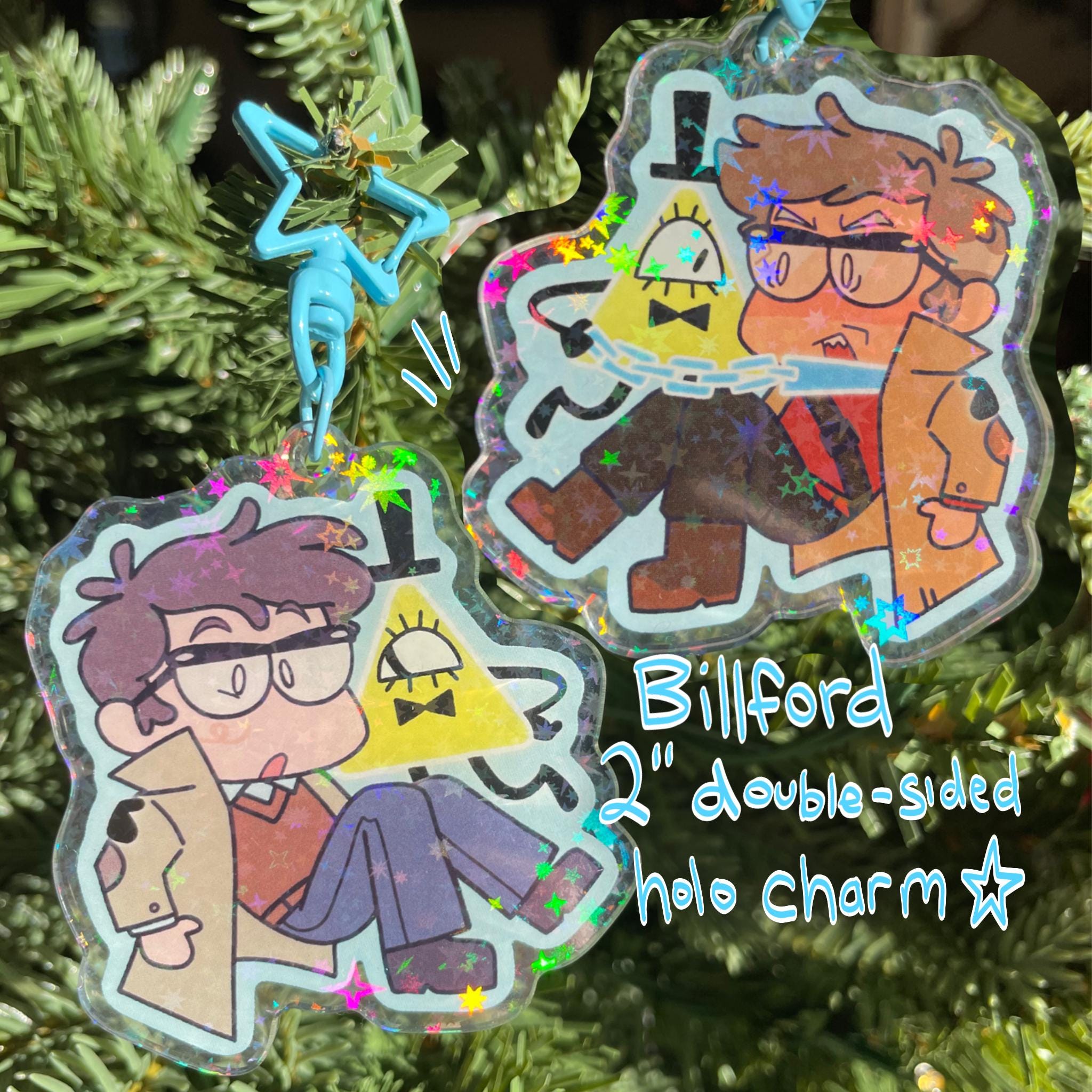 billford double-sided holo acrylic charm