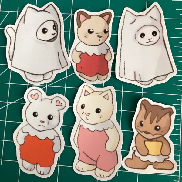 Paquete de pegatinas de vinilo de Calico Critter