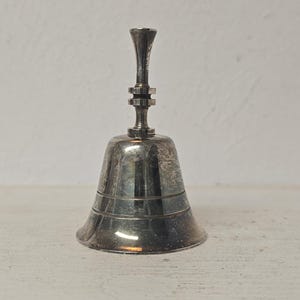 Vintage Silver Hand Bell - Etsy