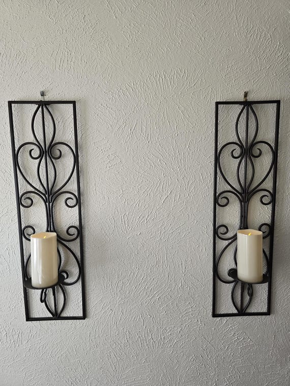 アイアン壁飾り 壁掛け 燭台 ビンテージ アイアン壁飾り 壁掛け 燭台 ビンテージ 素朴な24インチのヴィンテージ