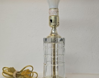 Vintage 27.5 inch tall Table Lamp with Red Beaded Shade, Ornate