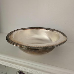 F.B. Rogers Silver Company Silver 10&quot; Bowl, Elegant Table Centerpiece, Vintage Decorative Serveware