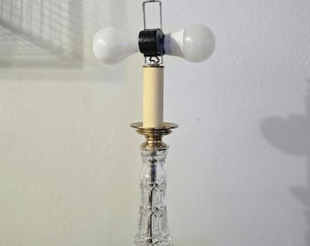 Vintage 27.5 inch tall Table Lamp with Red Beaded Shade, Ornate