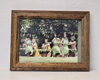 ブラウン木製5x7インチフォトフレーム - ヴィンテージ壁掛け、オールドスクールデザイン、素朴な魅力、スタンドなし、ミニマルなフレーム