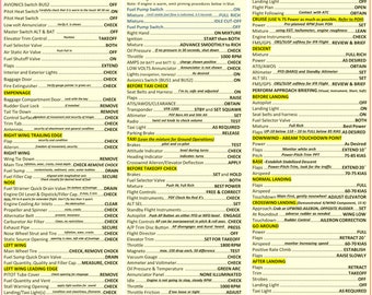 Cessna 172 G1000 QRef All In One Checklist (QRC)
