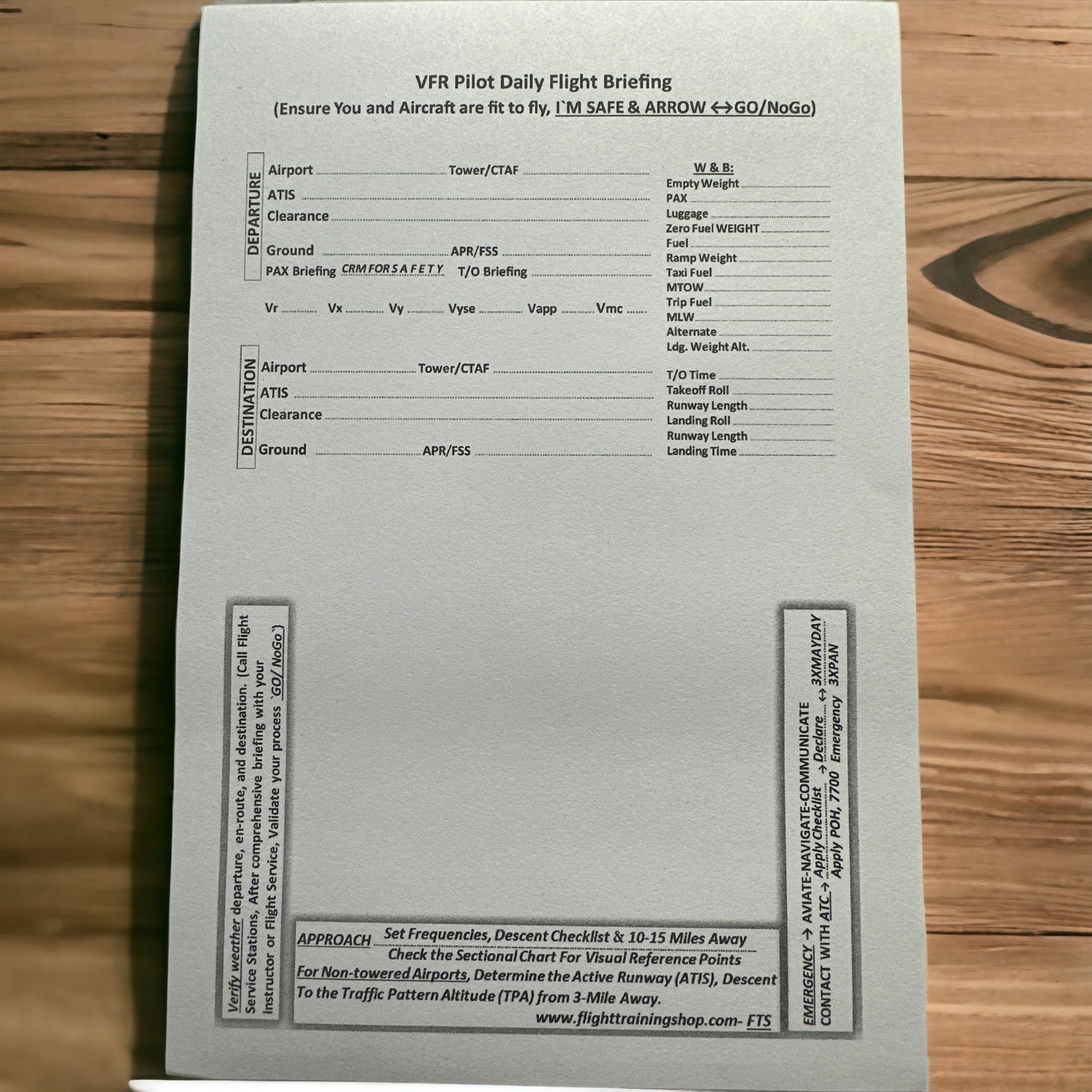 VFR&IFR Aliminum Pilot Kneeboard With Pen Holder, Leg Strap and VFR ...