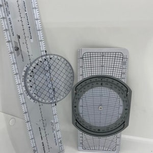 TUDO em Um: Conjunto de planejamento VFR NAV (computador de vôo E6B, plotter rotativo, pôster)