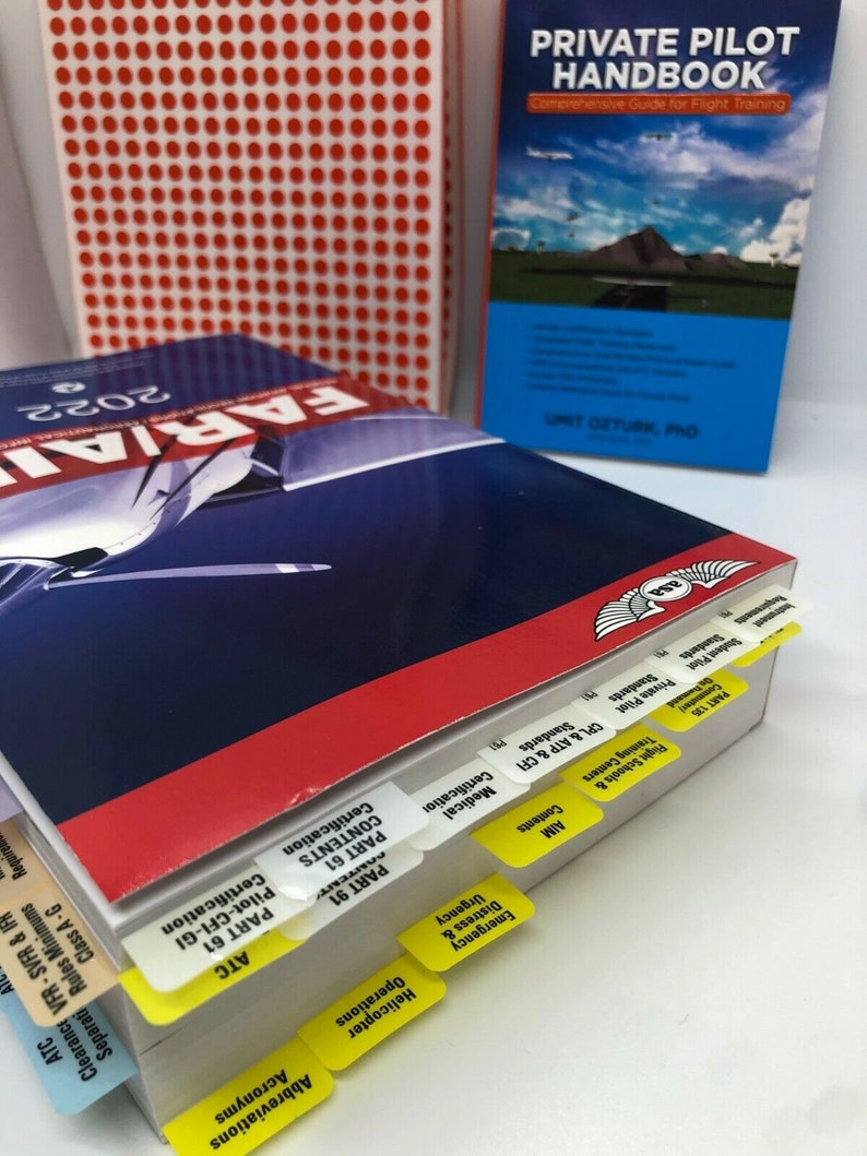 2 in 12024 Pretabbed ASA FAR AIM Book & Poh Plastic Tabs