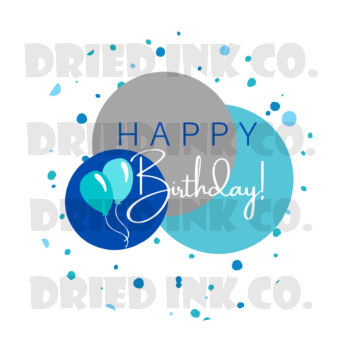 Birthday sticker label DIGITAL download blue birthday tag | Etsy