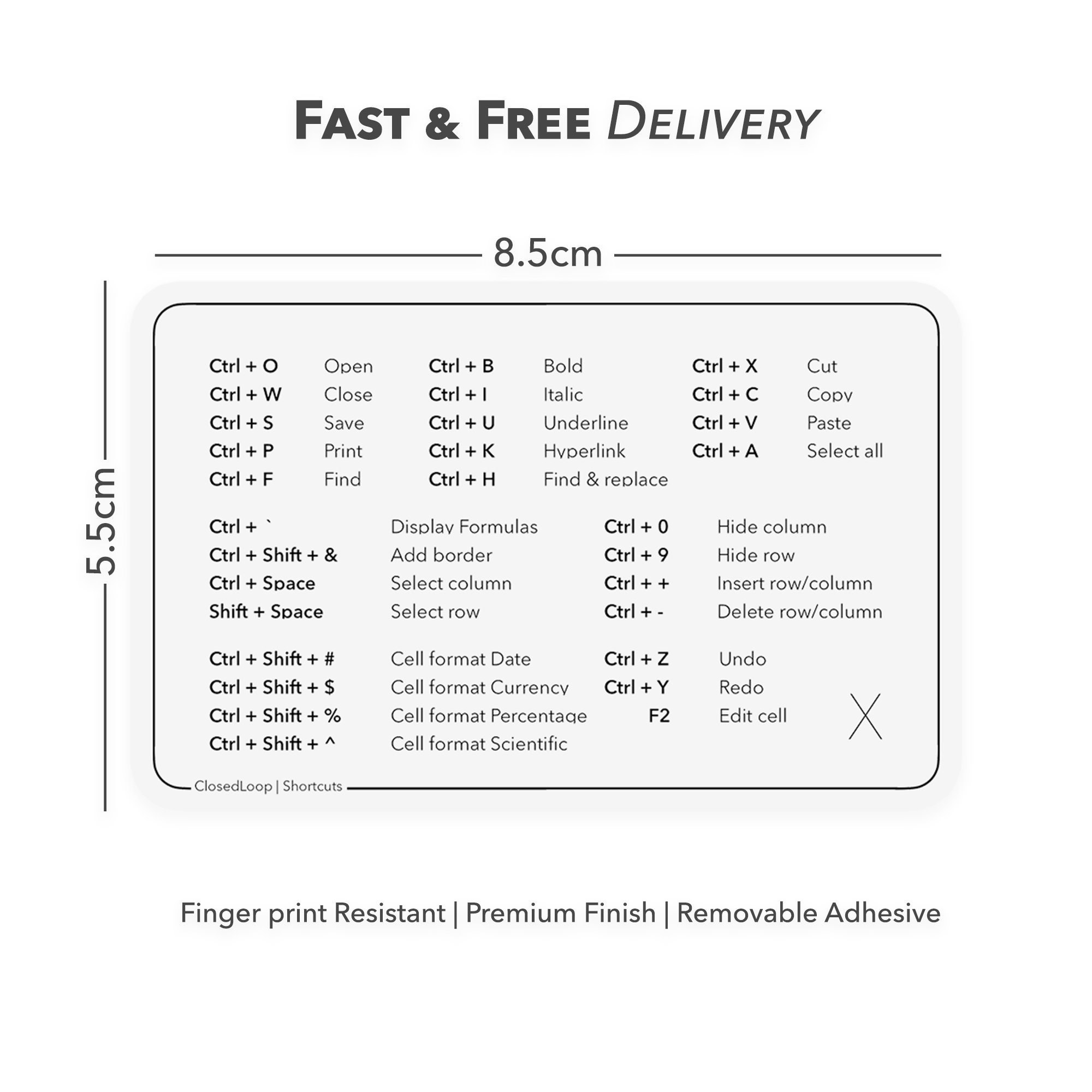 Adesivo Scorciatoie Tastiera Windows - Vinile Con Shortcut Essenziali | Grigio, Per Aumentare Produttività - Foto 8