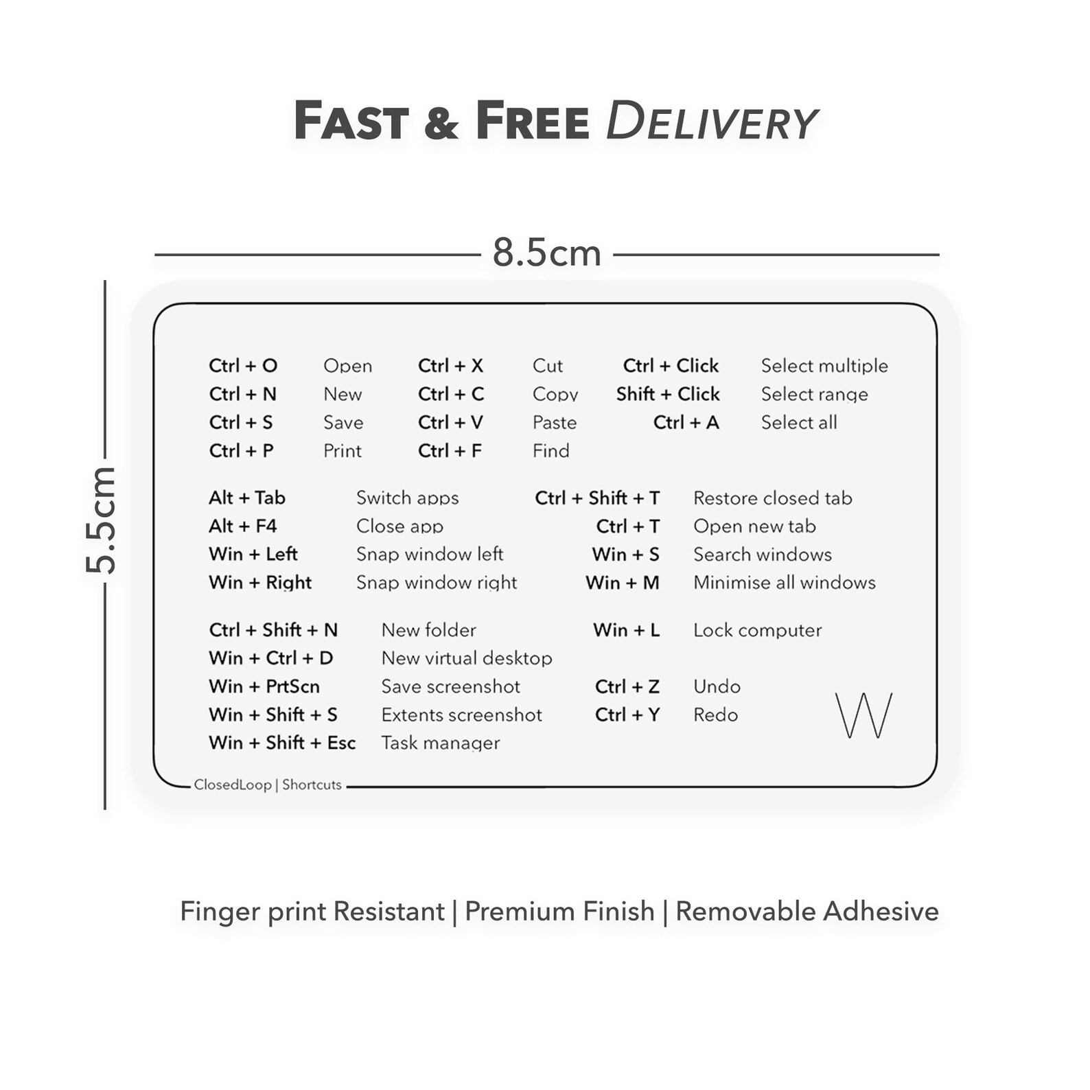 Windows Shortcuts Sticker Gift Keyboard Shortcuts Removable Reference Guide Etsy