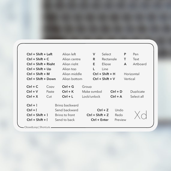 Autocollant pour raccourcis clavier (Word & Excel) - Vinyle blanc