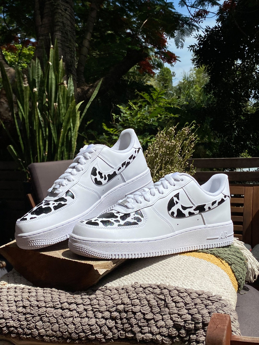 cow print air force 1