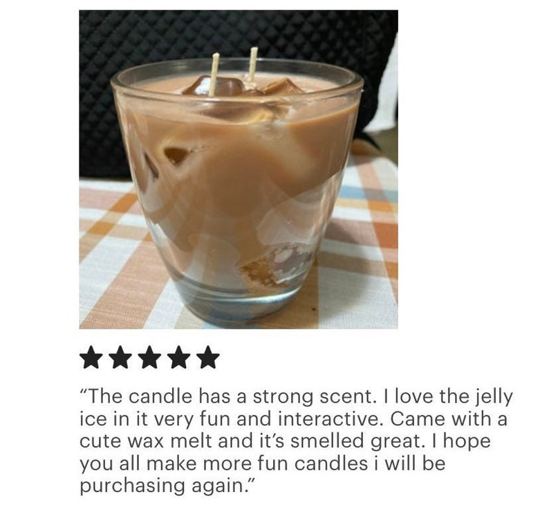 12 OZ Iced Coffee Candles Starbucks candle Latte Candles Cappuccino Candles Cafe Candles Pumpkin Candle Christmas Gift Holidays image 5