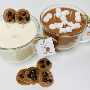 Milk and Cookies Candle | Peppermint Hot Chocolate Candles | Sweet Candles