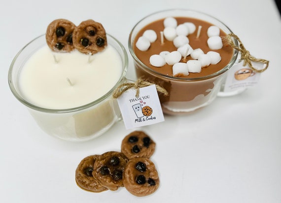 Milk and Cookies Candle | Peppermint Hot Chocolate Candles | Sweet Candles
