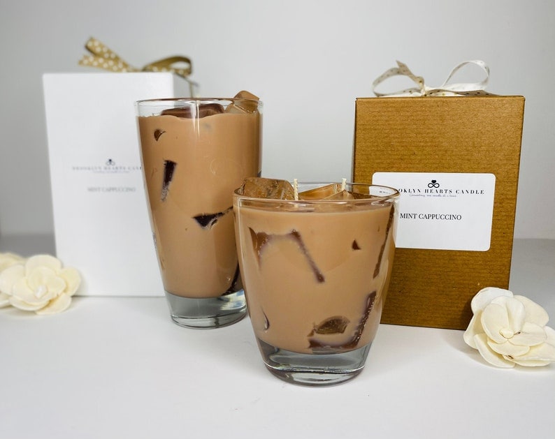 12 OZ Iced Coffee Candles Starbucks candle Latte Candles Cappuccino Candles Cafe Candles Pumpkin Candle Christmas Gift Holidays image 1