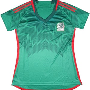 Mexico home soccer jersey woman style World Cup Qatar 2022 with nice design details