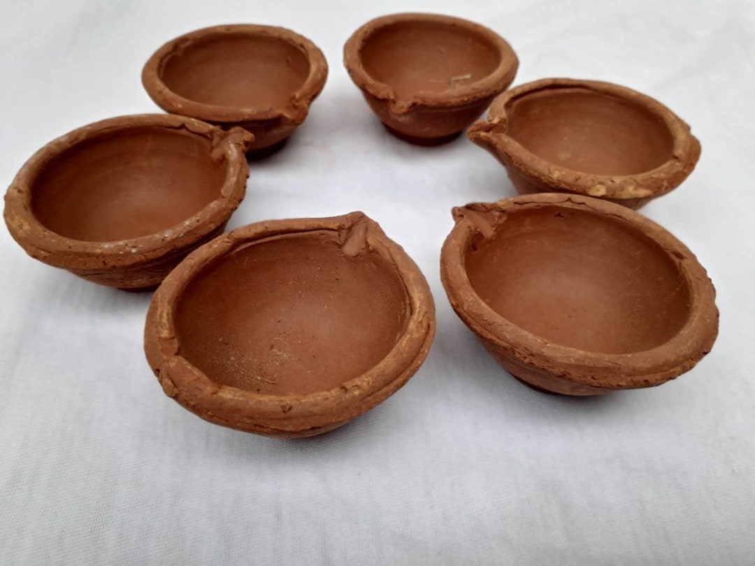 Handmade Clay Oil Lamp Low Light Oil Lamp Terracotta Oil Etsy
