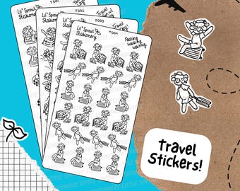 Leuke reisstickers | Planner- en dagboekstickers voor reizen | Vakantiebenodigdheden | Koffer en verpakking