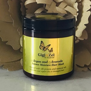 Hair Mask Deep Conditioner Argan Oil Avocado Oil Moisturizing Organic Hair Growth Dry Hair Breakage Repair Treatment Natural Gigi and Zel