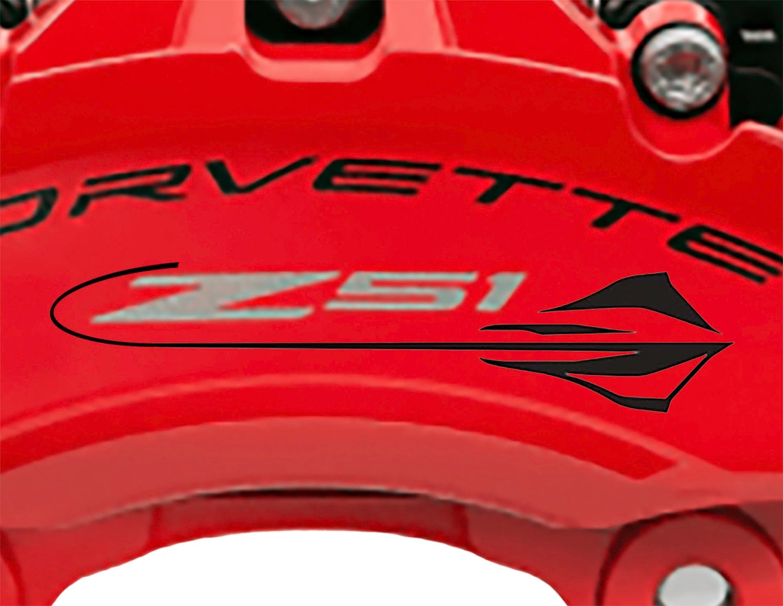 Corvette C8 Brake Caliper Decals Z51 With Stingray Logo Etsy