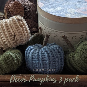 Knit Decor Pumpkins (set of 3), Pumpkin, Autumn Decor, Fall Decor, Knit Pumpkin, Thanksgiving, Halloween, Knitted