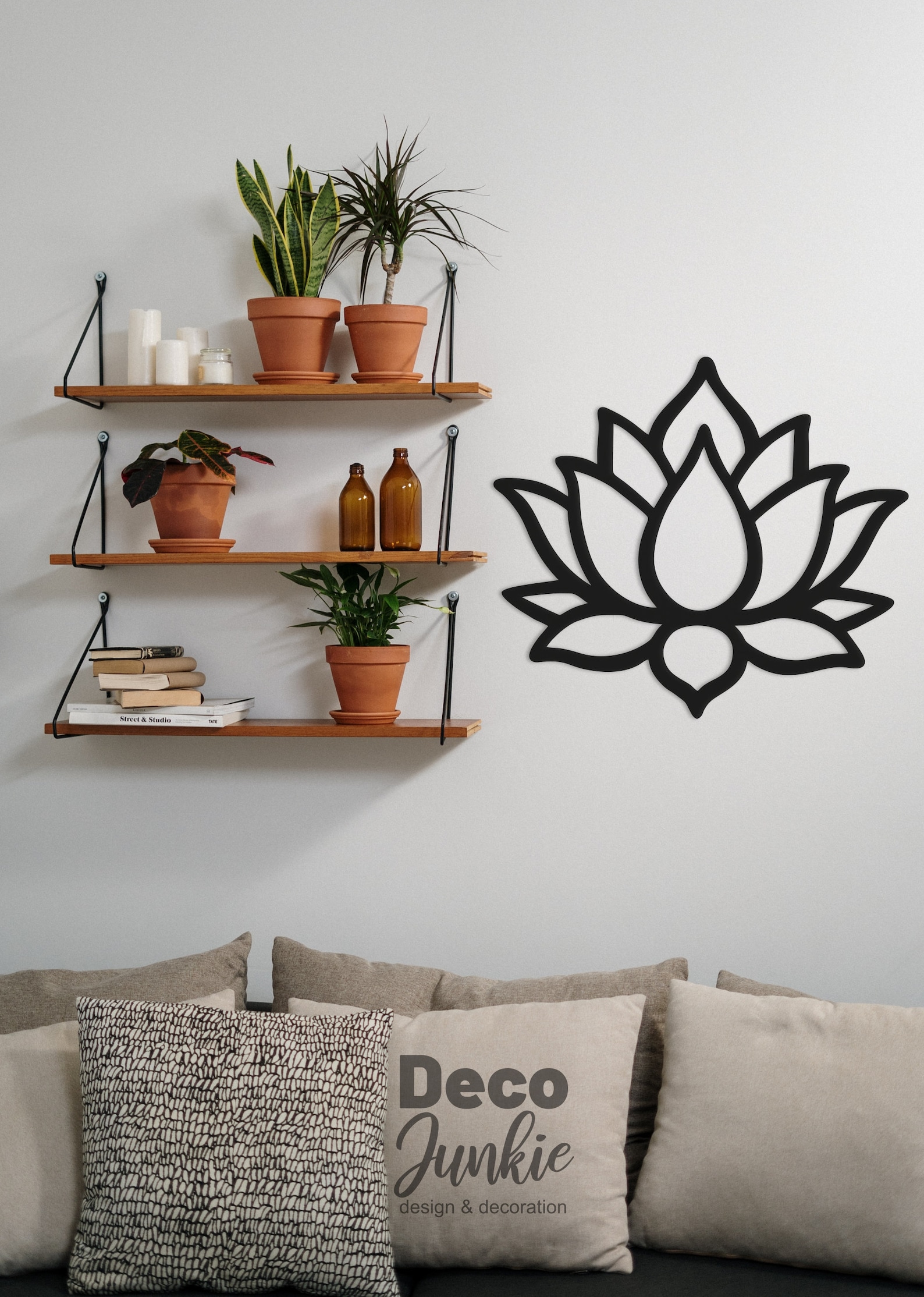 Lotus Flower MDF Wooden Wall Decor Flower Shaped Wall Etsy