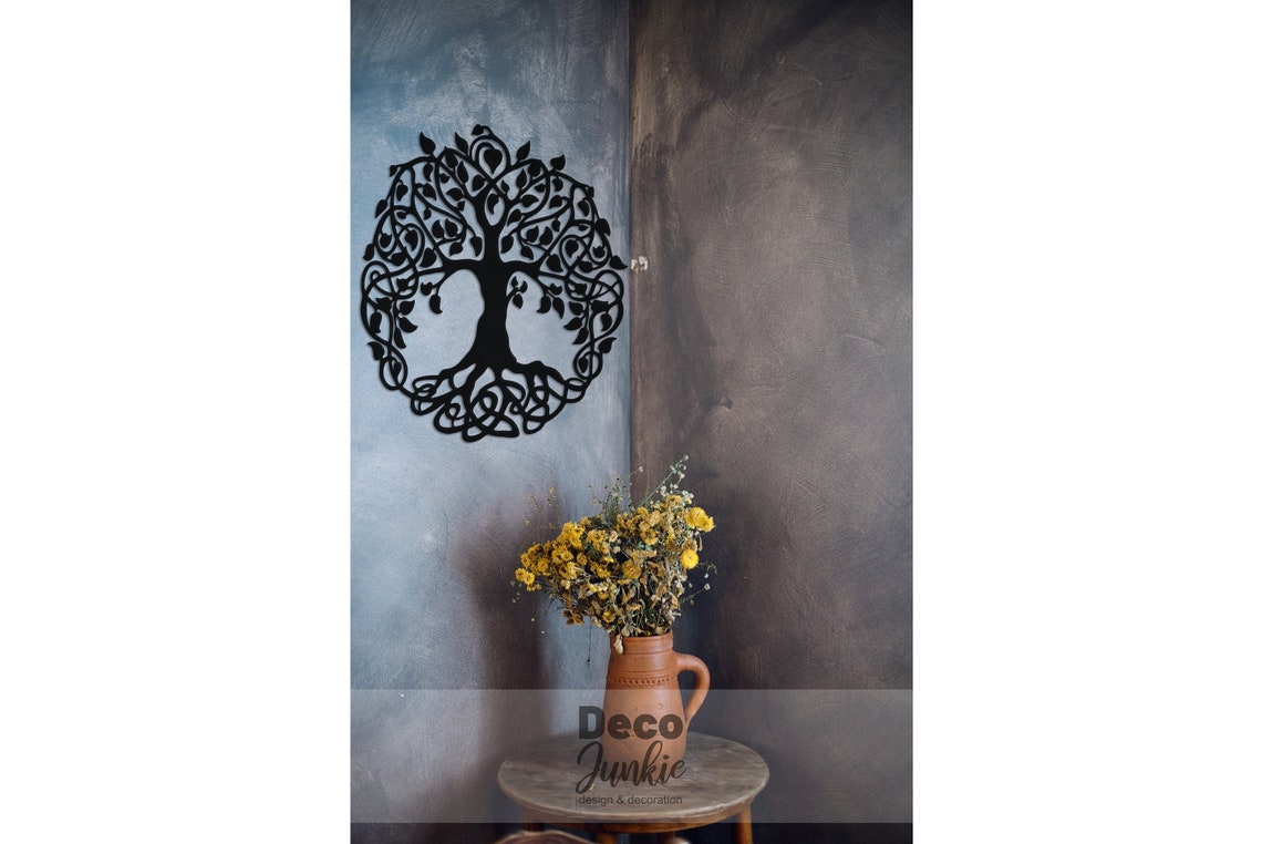 Tree of Life Wooden Wall Decor Celtic Rope Tree Tree Etsy