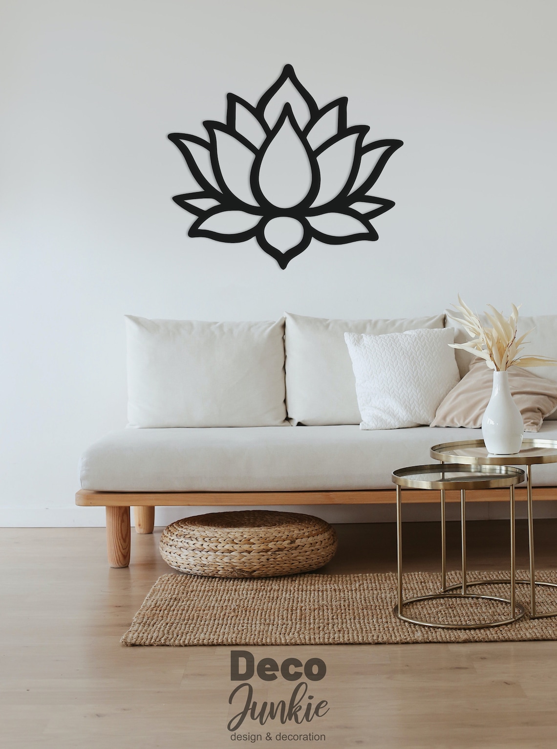 Lotus Flower MDF Wooden Wall Decor Flower Shaped Wall Etsy