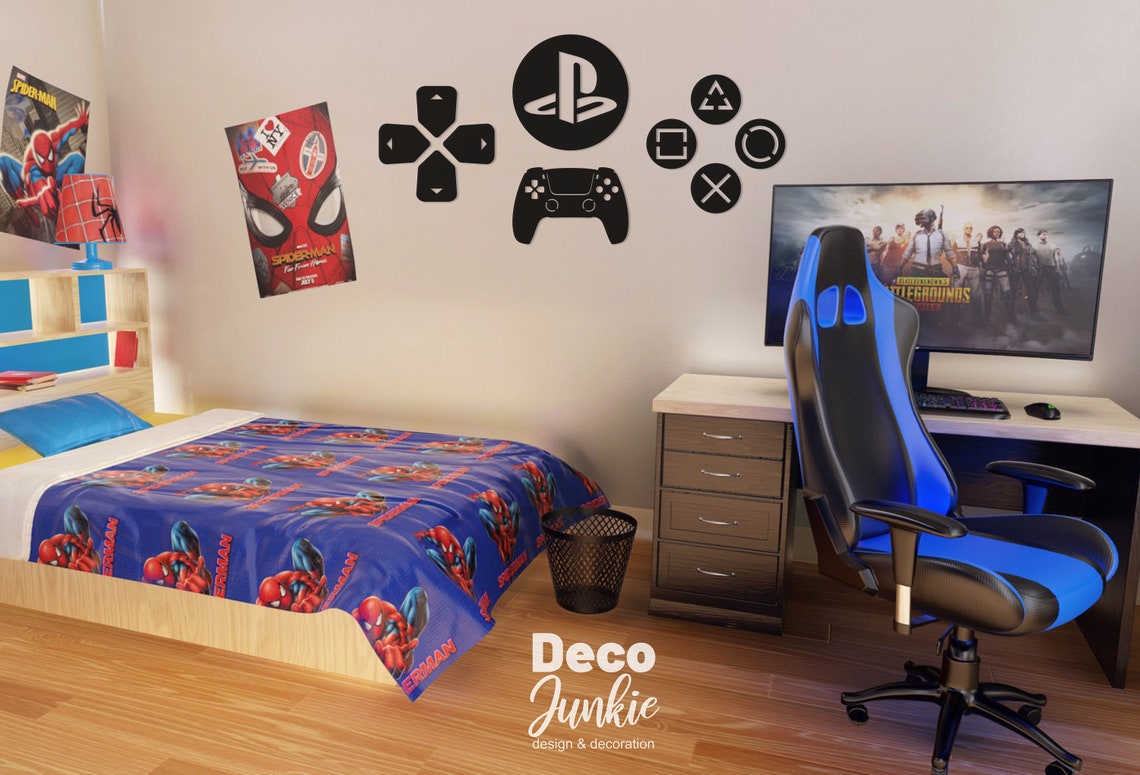 PlayStation 10 Pieces Wooden Wall Decor Set Wall Art Home Etsy